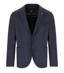 Manuel Ritz Melange Blue Blue Sminte Belled Chaqueta