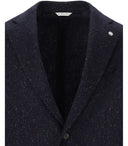 Manuel Ritz Melange Blue Single Breasted Jacket