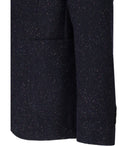 Manuel Ritz Melange Blue Single Breasted Jacket