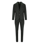 Manuel Ritz Melange Green Single Breasted Suit