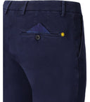 Manuel Ritz Slim Fit Melange Blue Trousers
