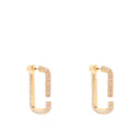 Marc Jacobs The J Marc Pavé Hoops Gold Earrings