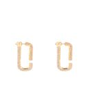 Marc Jacobs The J Marc Pavé Hoops Gold Earrings