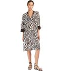 Max Mara Beachwear Classe Brown Kaftan Dress