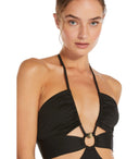 Max Mara Beachwear Cleopatra Black Swimsuit