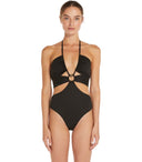 Max Mara Beachwear Cleopatra Black Swimsuit