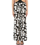 Max Mara Beachwear Flavia Black And White Trousers