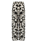 Max Mara Beachwear Flavia Black And White Trousers