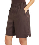 Max Mara Beachwear Oliveto Brown Bermuda Shorts