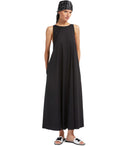 Max Mara Beachwear Romea Black Long Dress
