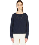 Max Mara Weekend Abbozzi Blue Crewneck Jumper