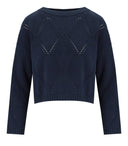 Max Mara Weekend Abbozzi Blue Crewneck Jumper