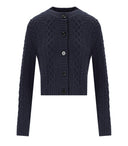Max Mara Weekend Afosi Blue Cropped Cardigan