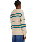 Max Mara Weekend Angus Beige Crewneck skoczek z haftem
