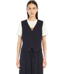 Max Mara Weekend Aria Blue Single Breasted Vest