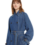 Max Mara Weekend Blasy Blue Denim Trench Coat