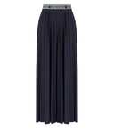 Max Mara Weekend Bleu Blue Pleated Skirt