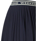 Max Mara Weekend Bleu Blue Pleated Skirt