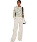 Max Mara Weekend Brezza Ivory Wide Leg Trousers