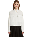 Max Mara Weekend Carter White Cropped Shirt