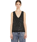 Max Mara Weekend Colomba Black Sequins Top