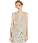 Max Mara Weekend Colomba Silver Sequins Top