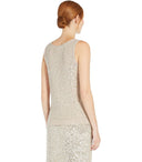 Max Mara Weekend Colomba Silver Sequins Top