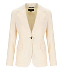 Max Mara Weekend Cream White Lamine Blazer