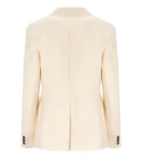 Max Mara Weekend Cream White Lamine Blazer