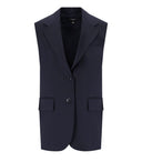 Max Mara Weekend Donna Blue Single Breasted Vest