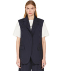 Max Mara Weekend Donna Blue Single Breasted Vest