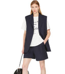 Max Mara Weekend Donna Blue Single Breasted Vest