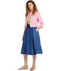 Max Mara Weekend Dry Blue Denim Midi Skirt