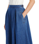 Max Mara Weekend Dry Blue Denim Midi Skirt