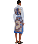 Max Mara Weekend Edipo Hellblau gestreiftes Hemdkleid