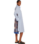 Max Mara Weekend Edipo Hellblau gestreiftes Hemdkleid