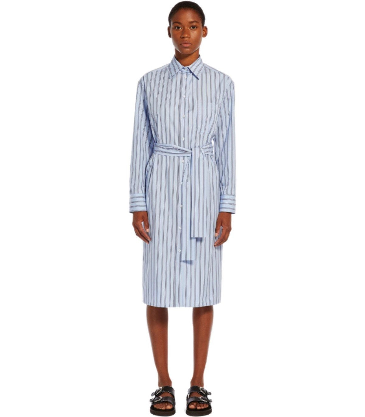 max mara striped shirt dress Max Mara Shirt dress silk striped pattern
