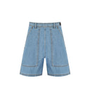 Max Mara Weekend Elica Light Blue Denim Bermuda Shorts