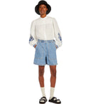 Max Mara Weekend Elica Light Blue Denim Bermuda Shorts