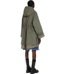 Max Mara Weekend Fumetto Kaki Green Reversible Parka