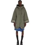 Max Mara Weekend Fumetto Kaki Green Reversible Parka