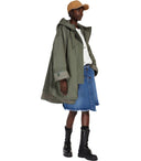 Max Mara Weekend Fumetto Kaki Green Reversible Parka