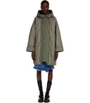 Max Mara Weekend Fumetto Kaki Green Reversible Parka