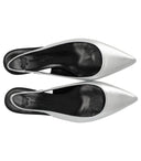Max Mara Weekend Gallico Silver Slingback Pumps
