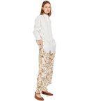 Max Mara Weekend Gradara Ivory Floral Trousers