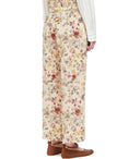 Max Mara Weekend Gradara Ivory Floral Trousers