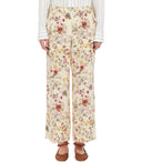 Max Mara Weekend Gradara Ivory Floral Trousers