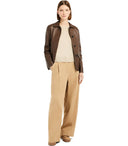 Max Mara Weekend Kaya Brown Leather Kurtka