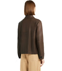 Max Mara Weekend Kaya Brown Leather Kurtka