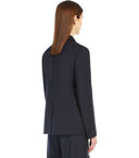 Max Mara Weekend Lamine Navy Blue Blazer
